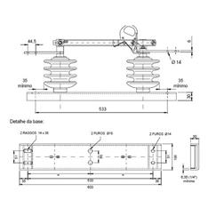 Chave Seccionadora Unipolar 15KV 630A